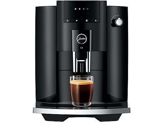 JURA E4 Kaffeevollautomat in Piano Black mit verchromten Akzenten