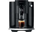 JURA E4 Kaffeevollautomat in Piano Black mit verchromten Akzenten