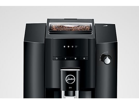 JURA E4 Kaffeevollautomat in Piano Black mit verchromten Akzenten