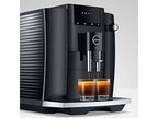 JURA E4 Kaffeevollautomat in Piano Black mit verchromten Akzenten
