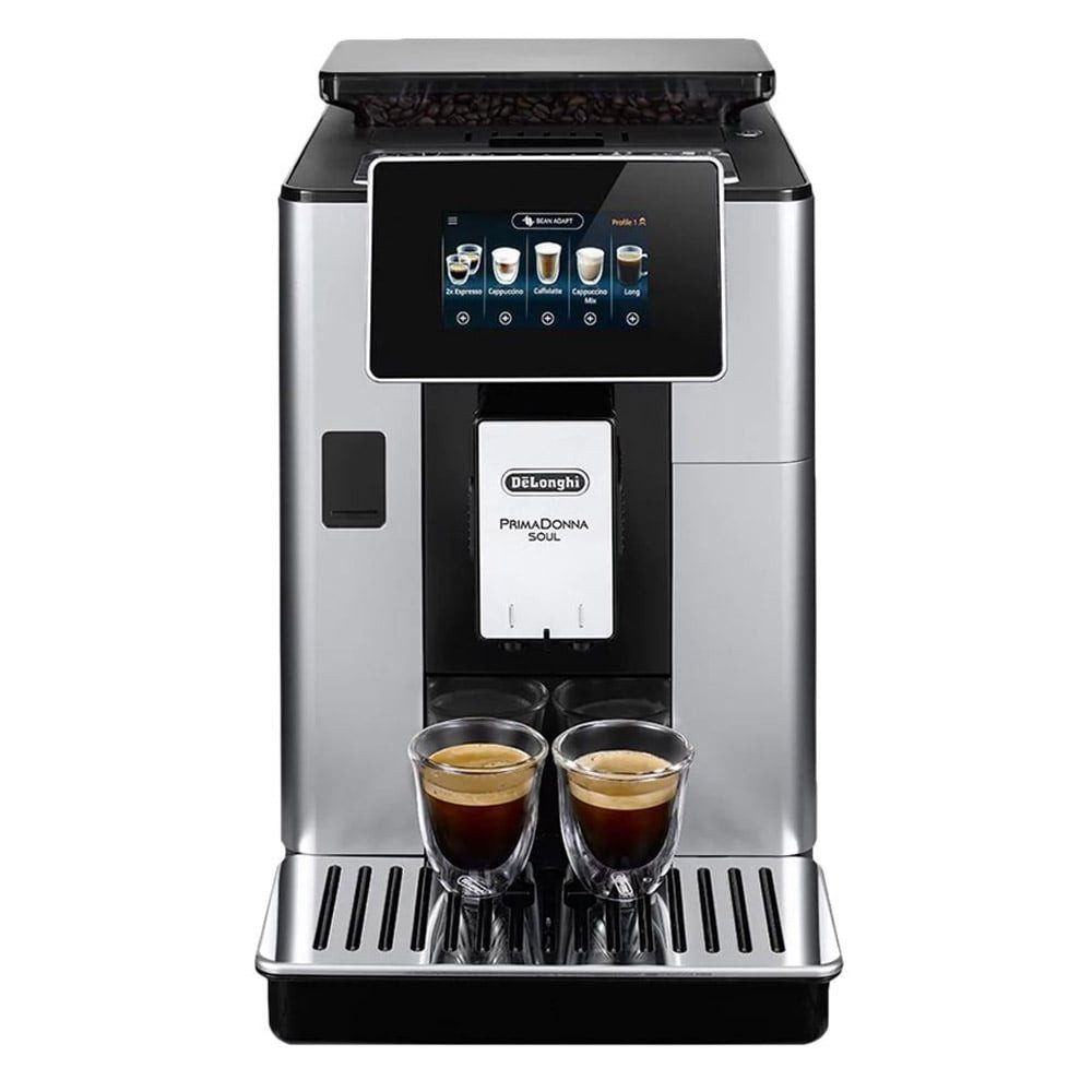 De'Longhi ECAM610.55.SB PrimaDonna Soul Kaffeevollautomat – LatteCrema Milchschaumsystem, 4,3 Zoll Touchdisplay