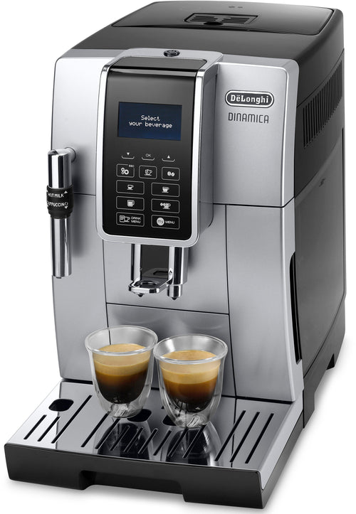 De'Longhi Dinamica ECAM 350.35.SB Kaffeevollautomat in Edelstahlfarben mit Direktwahltasten