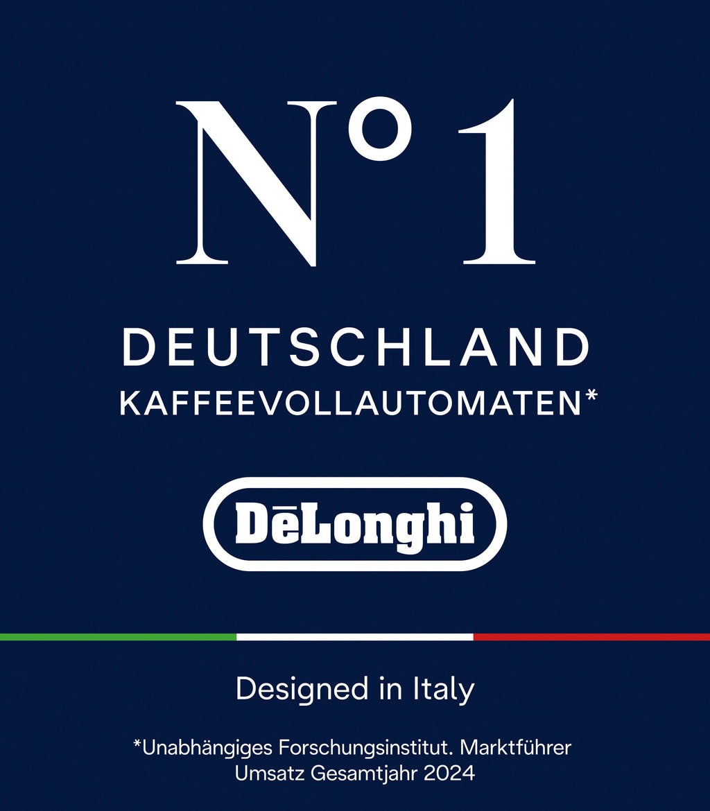 De'Longhi Dinamica ECAM 350.35.SB Kaffeevollautomat in Edelstahlfarben mit Direktwahltasten