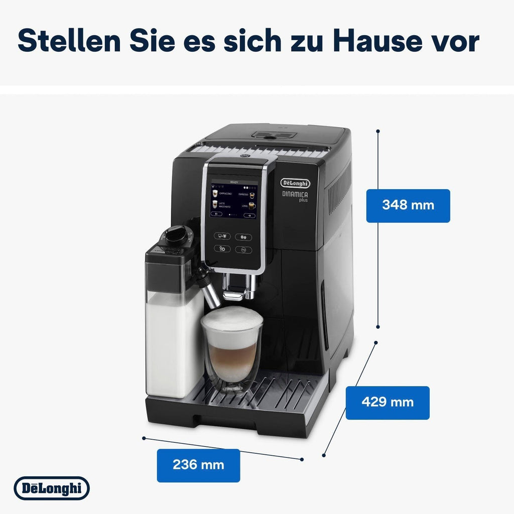 De'Longhi Dinamica Plus ECAM370.70.B Kaffeevollautomat in Schwarz mit TFT-Touchscreen