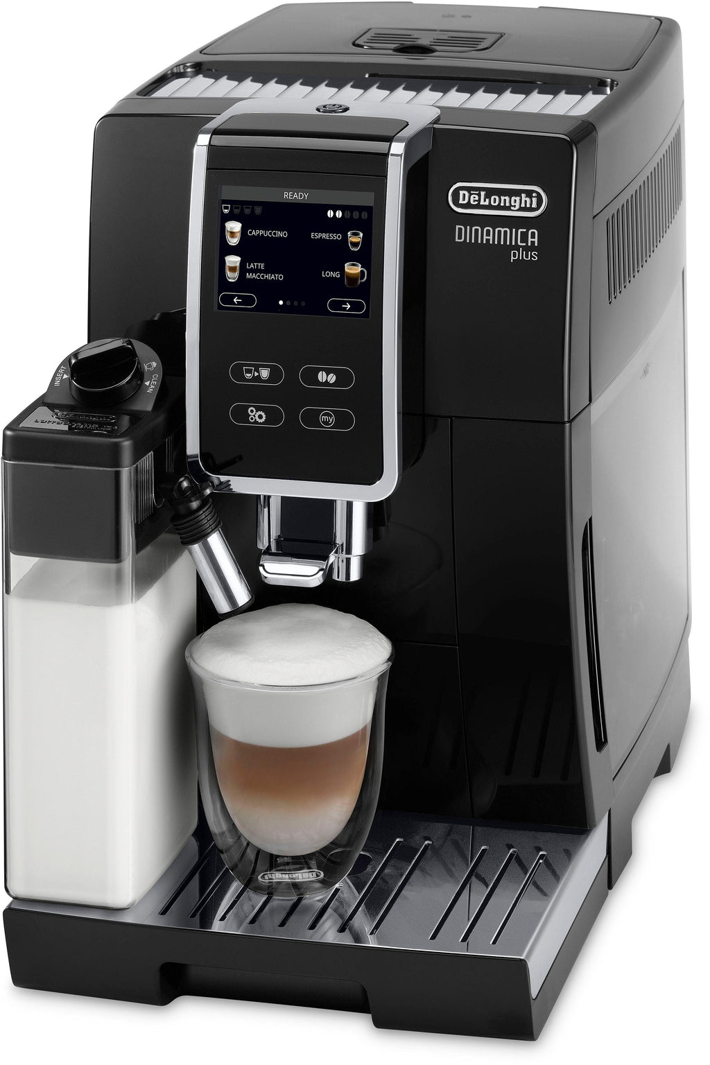 De'Longhi Dinamica Plus ECAM370.70.B Kaffeevollautomat in Schwarz mit TFT-Touchscreen