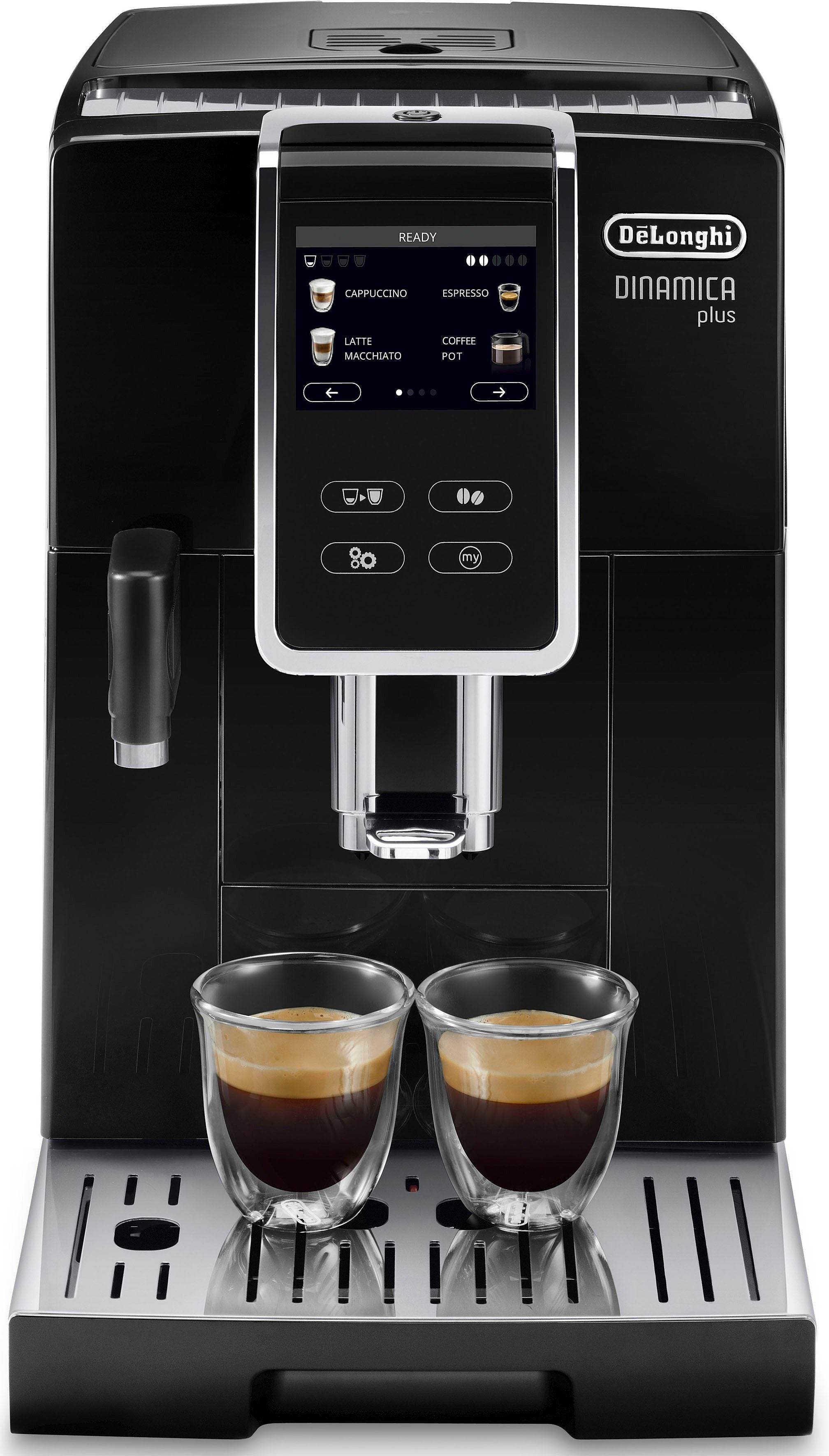De'Longhi Dinamica Plus ECAM370.70.B Kaffeevollautomat in Schwarz mit TFT-Touchscreen