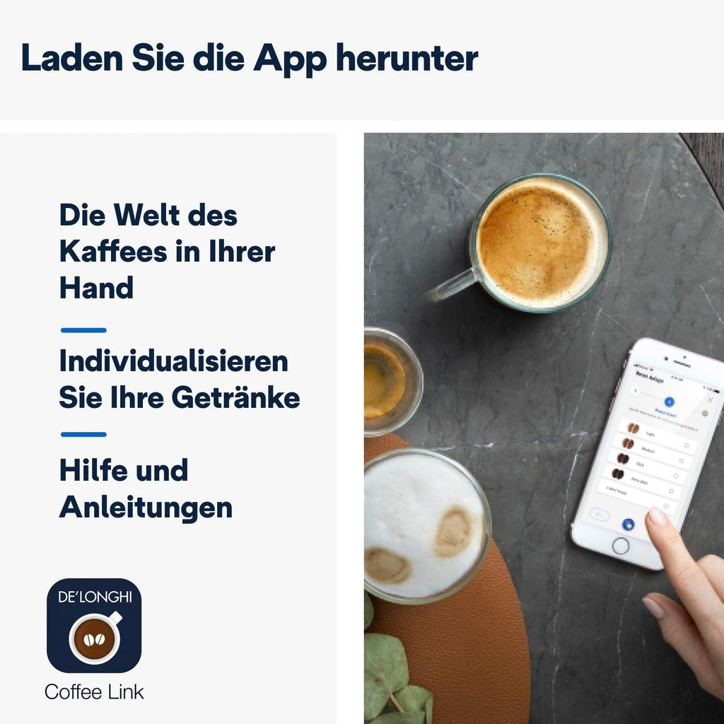 De'Longhi Dinamica Plus ECAM370.70.B Kaffeevollautomat in Schwarz mit TFT-Touchscreen