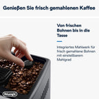 De'Longhi Dinamica Plus ECAM370.70.B Kaffeevollautomat in Schwarz mit TFT-Touchscreen