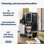 De'Longhi Dinamica Plus ECAM370.70.B Kaffeevollautomat in Schwarz mit TFT-Touchscreen