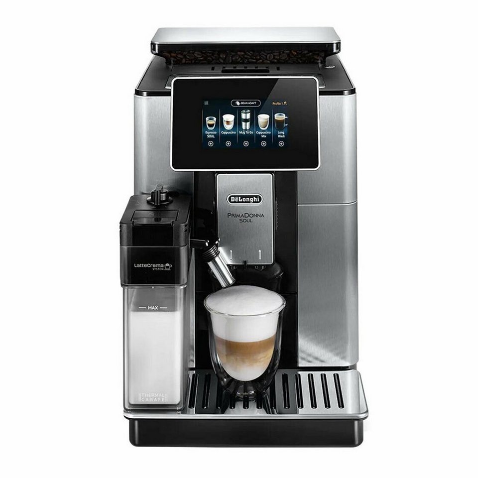 De'Longhi ECAM610.74.MB PrimaDonna Soul Kaffeevollautomat mit 4,3 Zoll TFT-Display