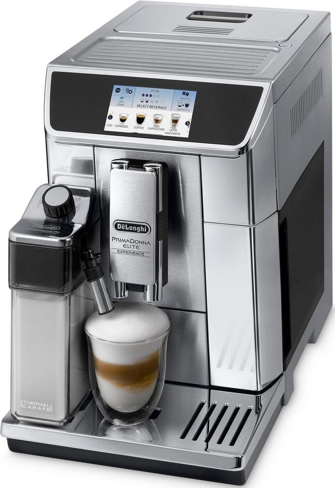 De'Longhi PrimaDonna Elite ECAM656.85.MS Kaffeevollautomat mit Farbdisplay und Mix Karaffe