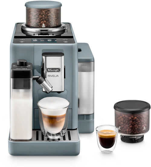 De'Longhi Rivelia EXAM440.55.G Kaffeevollautomat – 2 Bohnenbehälter, Bean Switch, 16 Rezepte