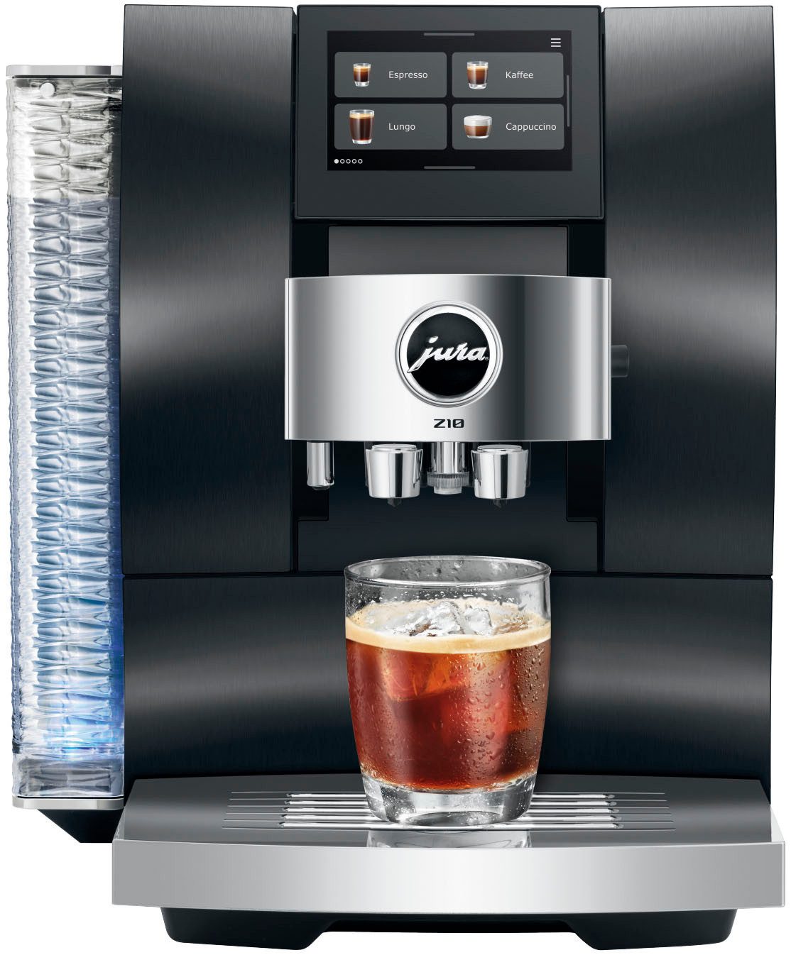 JURA Z10 Kaffeevollautomat in Aluminium Black mit Farb-Touchscreen und Milchsystem