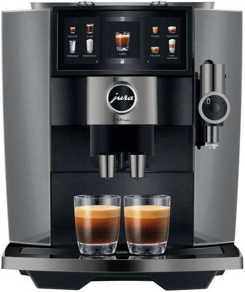 JURA J10 Twin Diamond Onyx Kaffeevollautomat in schwarzer Ausführung mit Touchdisplay