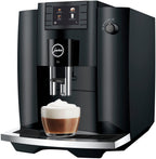 JURA E6 Kaffeevollautomat Full Black Edition mit TFT-Farbdisplay und Milchschaumsystem