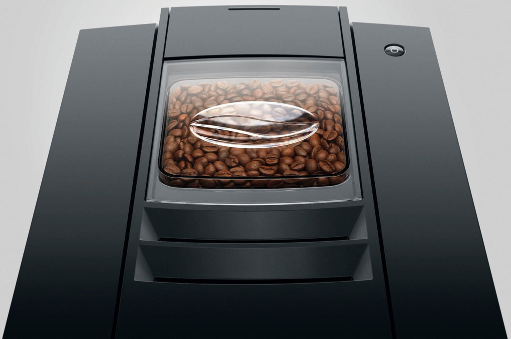 JURA E6 Kaffeevollautomat Full Black Edition mit TFT-Farbdisplay und Milchschaumsystem