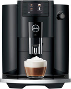 JURA E6 Kaffeevollautomat Full Black Edition mit TFT-Farbdisplay und Milchschaumsystem