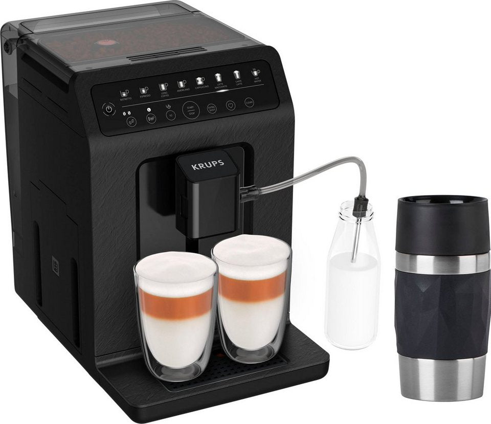 Krups Evidence EA897B Kaffeevollautomat in schwarz mit ECOdesign-Gehäuse