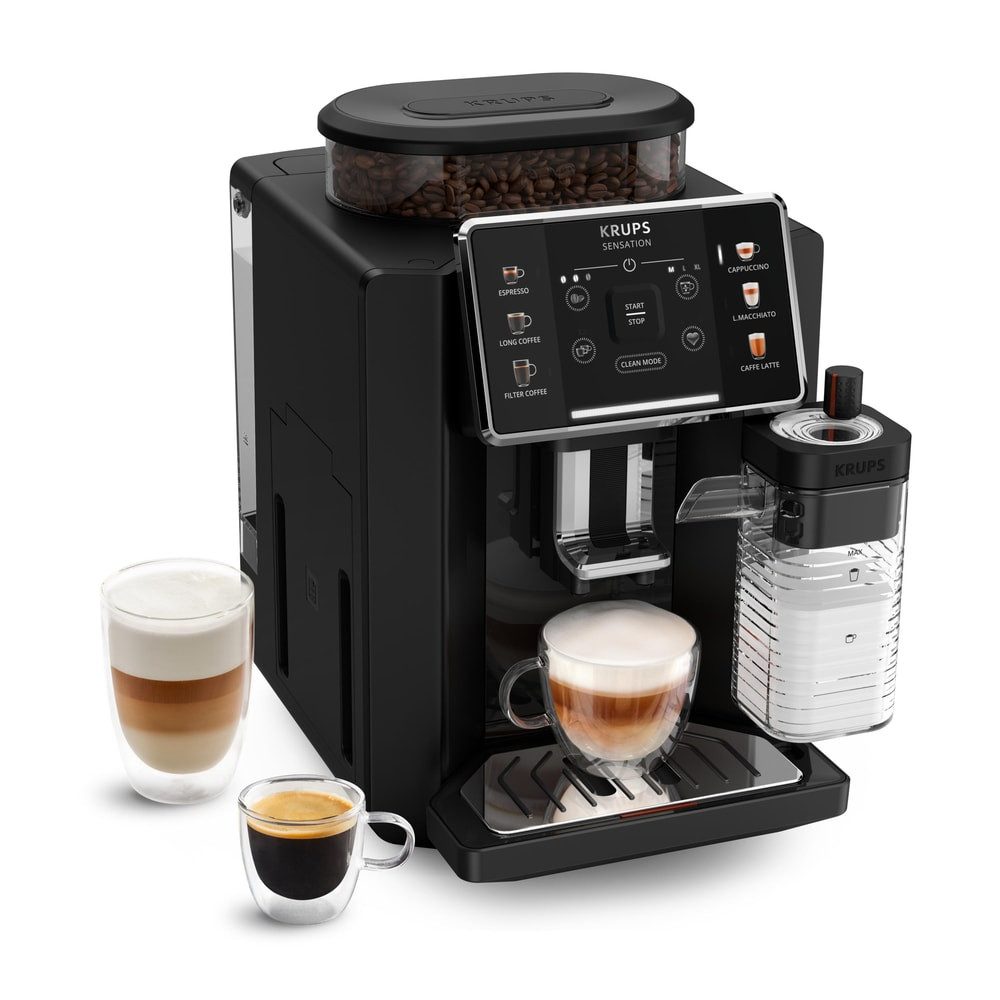 Krups EA9128D Kaffeevollautomat in Graphite/Schwarz mit Touch-Panel