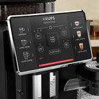 Krups EA9128D Kaffeevollautomat in Graphite/Schwarz mit Milk Maestro Technologie