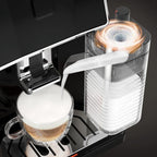 Krups EA9128D Kaffeevollautomat in Graphite/Schwarz mit Milk Maestro Technologie