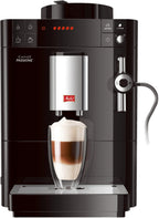 Melitta Passione Kaffeevollautomat in schwarzem Design mit Direktbezugstasten