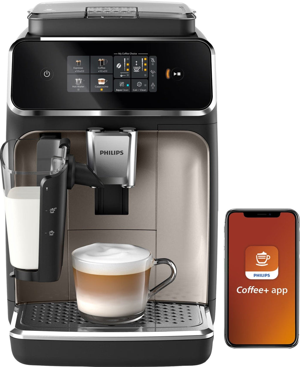 Philips EP2336/40 Kaffeevollautomat in Black Chrome mit Touchdisplay