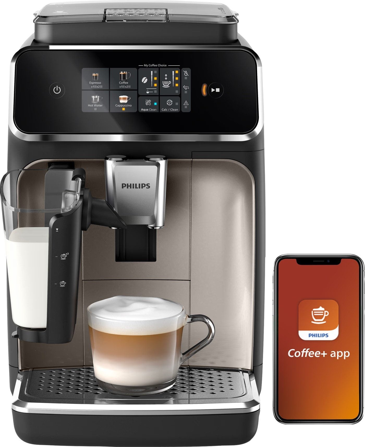 Philips EP2336/40 Kaffeevollautomat in Black Chrome mit Touchdisplay