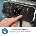 Philips EP5547/90 Kaffeevollautomat in Chrom-Weiß mit LatteGo Milchsystem und Eco-Einstellungen