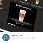 Philips EP5547/90 Kaffeevollautomat in Chrom-Weiß mit LatteGo Milchsystem und Eco-Einstellungen