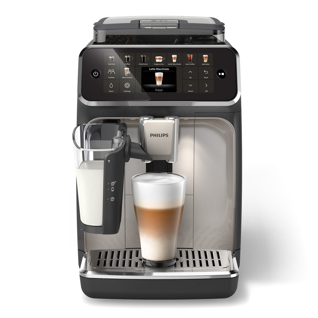 Philips EP5547/90 Kaffeevollautomat in Chrom-Weiß mit LatteGo Milchsystem und Eco-Einstellungen