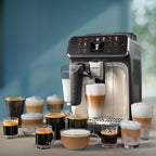 Philips EP5547/90 Kaffeevollautomat in Chrom-Weiß mit LatteGo Milchsystem und Eco-Einstellungen