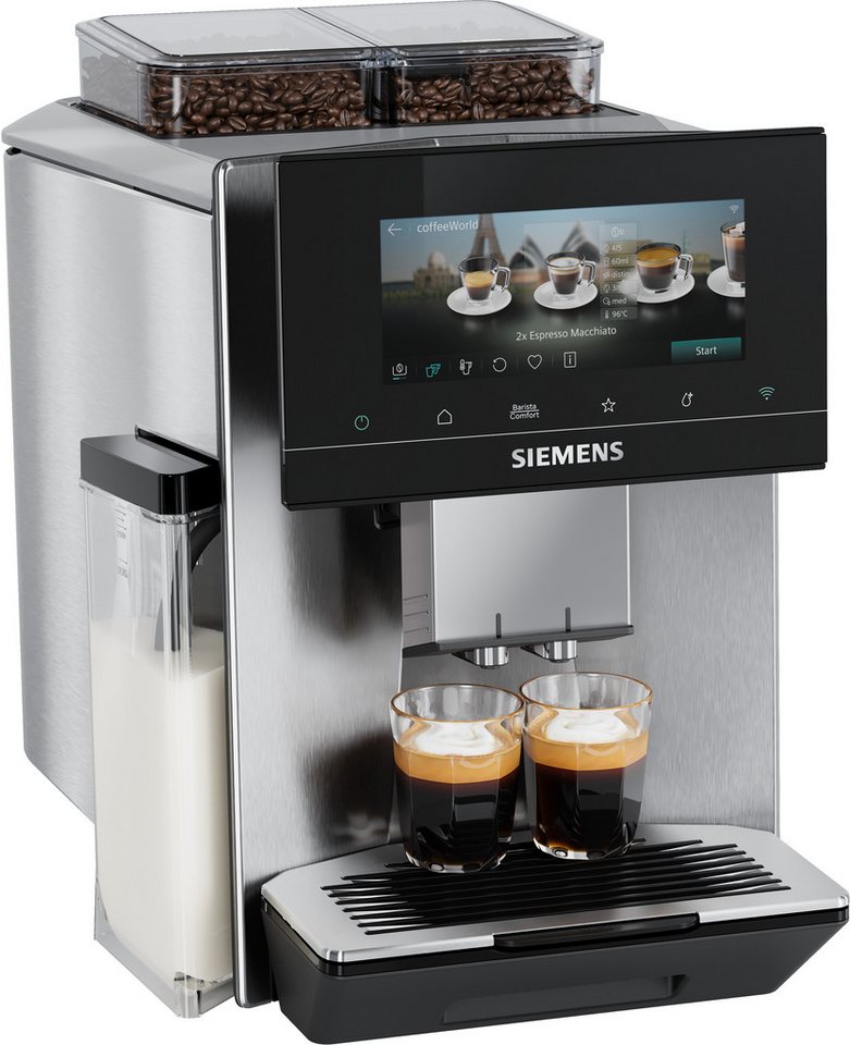 Siemens EQ900 Kaffeevollautomat mit zwei Bohnenbehältern und großem Touch-Display