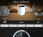 Siemens TI957FX5DE EQ.9 plus Kaffeevollautomat in Schwarz mit Milchbehälter