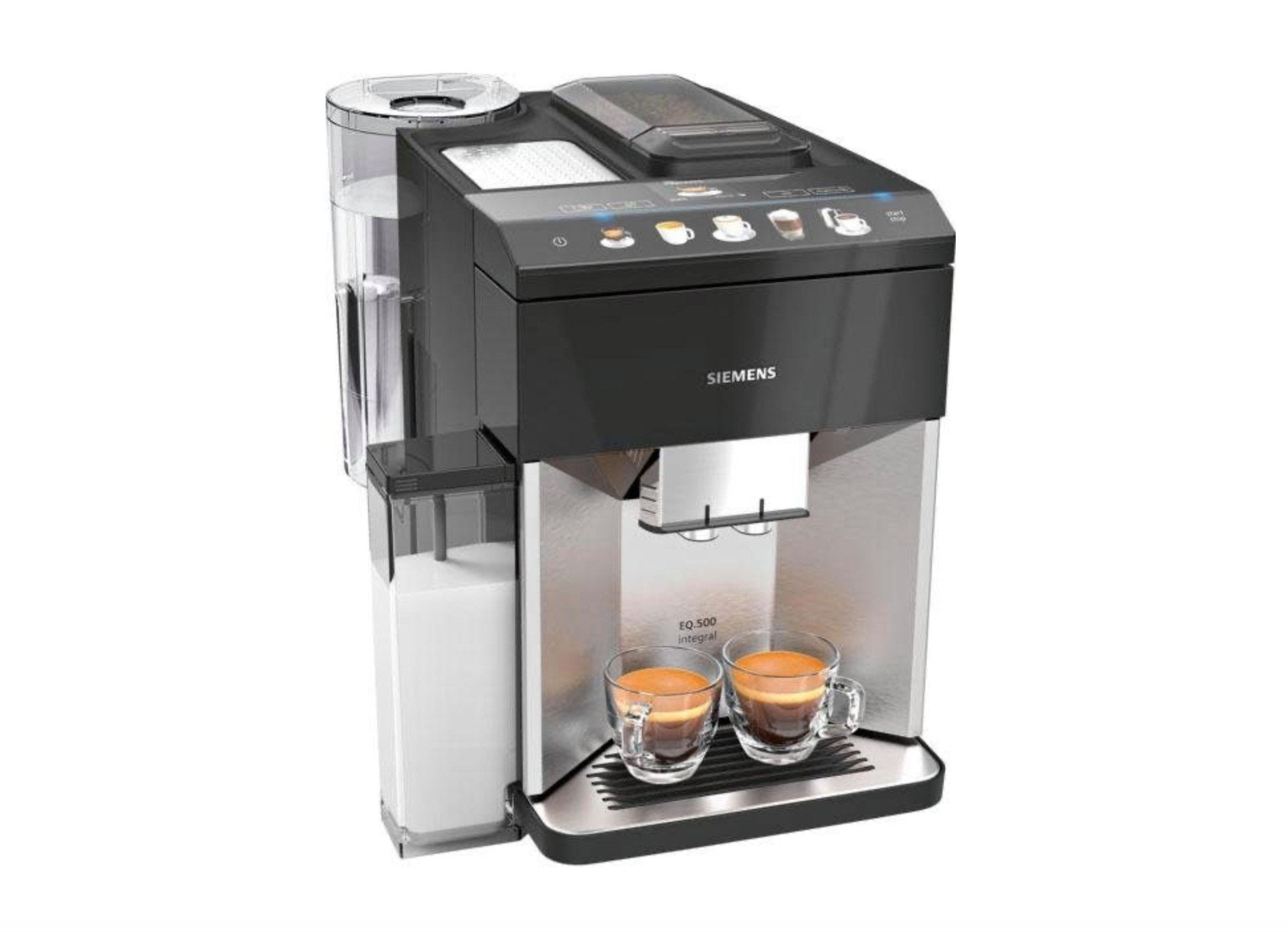 Siemens EQ.500 Kaffeevollautomat mit Edelstahlfront und integriertem Milchbehälter