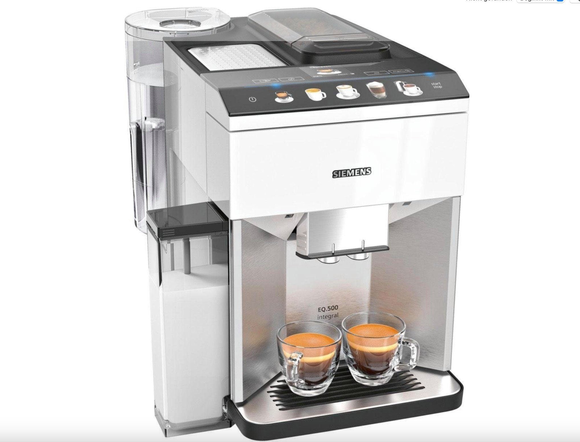 Siemens EQ.500 Kaffeevollautomat mit Edelstahlgehäuse und Farbdisplay
